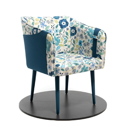 Blue Floral Accent Chair - Assembly: No Assembly Required
