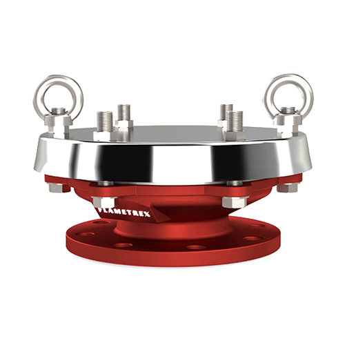 En Series End-Of-Line Deflagration Flame Arrester - Color: Red And Silver
