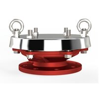 En Series End-of-line Deflagration Flame Arrester - Color: Red And Silver