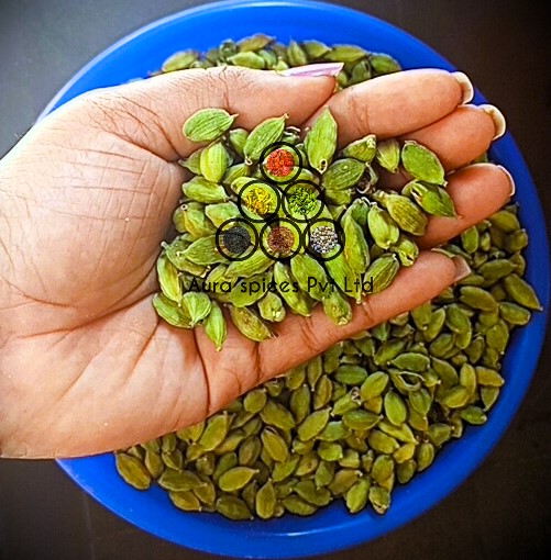 Green Cardamom(7.5Mm-8Mm) - Color: Brown