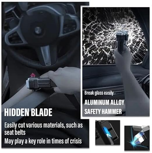 Led Rechargeable Hammer Torch - Color: Black