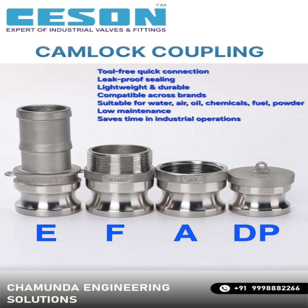 Stainless Steel Type C Camlock Coupling  Size 2 Inch For Hydraulic Pipe - Color: Silver