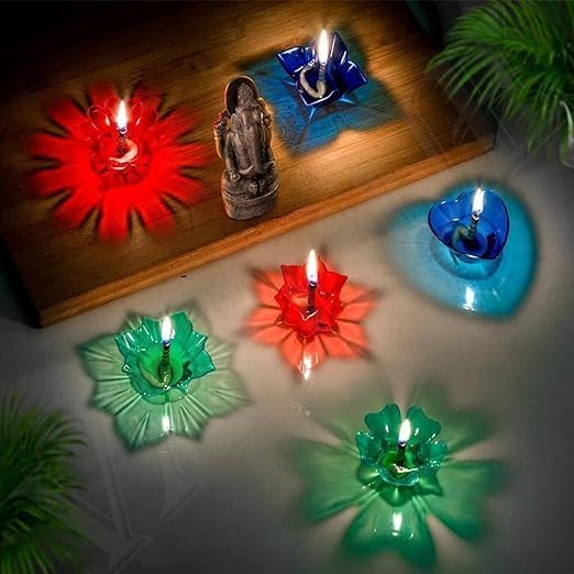12 Pc Reflecting/Floating Diya