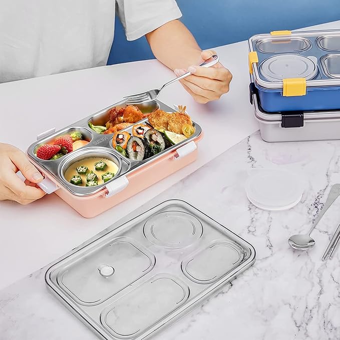 4 Container Lunch Box - Capacity: 750 Milliliter (Ml)