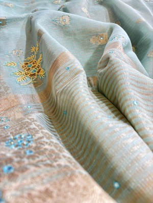 Linen Hand Weaving Saree