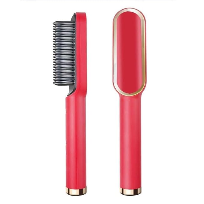 Hair Straightener Brush 2-in-1