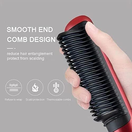 Hair Straightener Brush 2-in-1