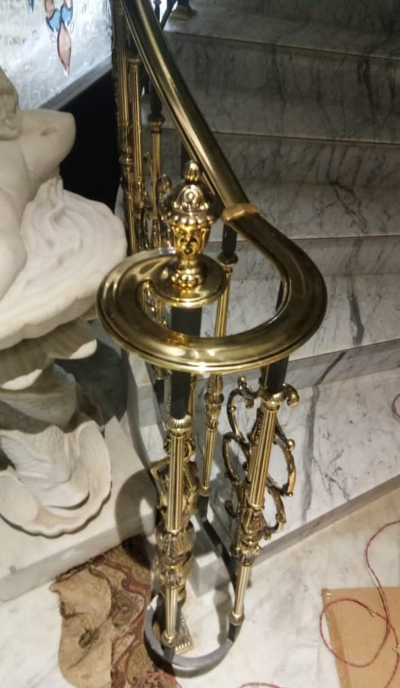 Designer Brass Staircase Railing