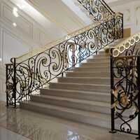 Brass Wrought Iron Staircase Railing - Application: Residential & Commercial