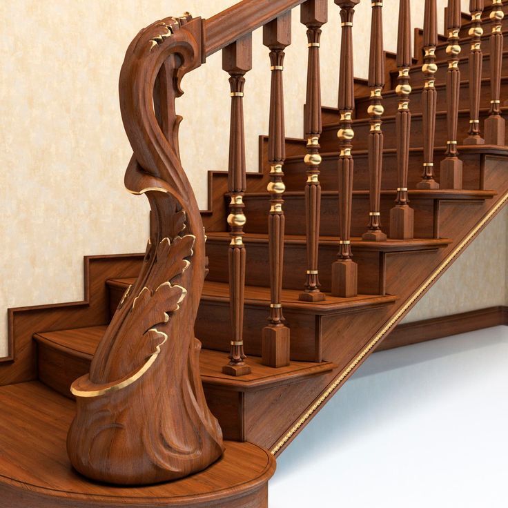 Modern Wooden Staircase Railing