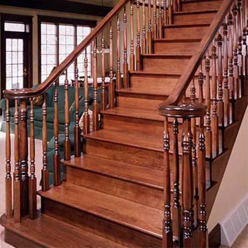 Modern Wooden Staircase Railing