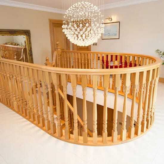 Modern Wooden Staircase Railing