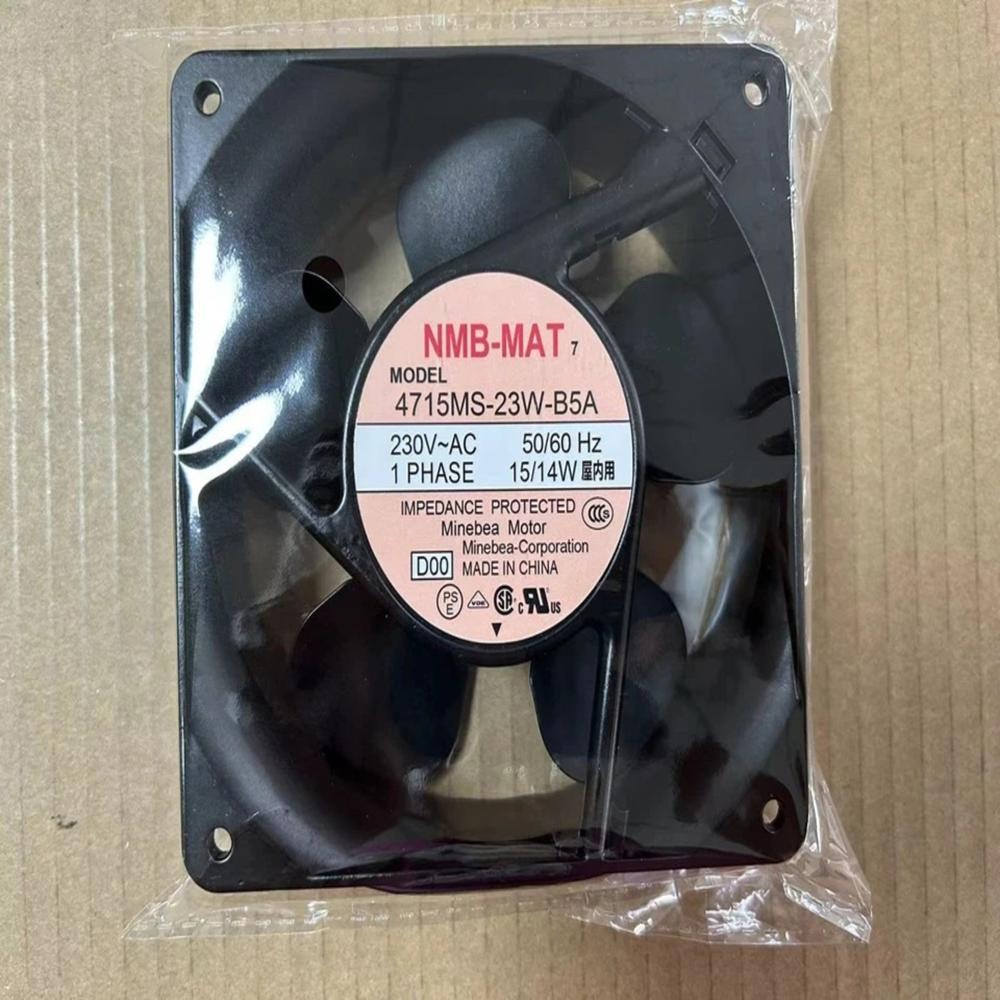 NMB-MAT 4715MS-23W-B5A 230V AC 15/14W 50/60HZ Ball Bearing Industrial Axial Cooling Fan