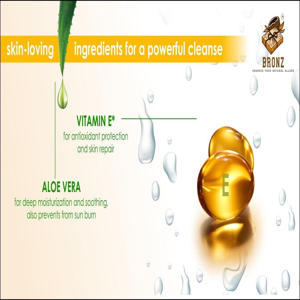 BRONZ Face Wash Enrich With Aloevera & Vitamin E 100ml