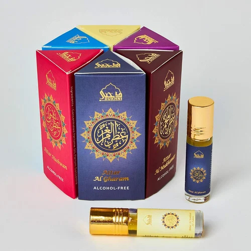 Attar Boxes - Paper Material, Sizes: 3ml, 6ml, 8ml, 10ml | Glossy Lamination, Uv Coating, Assorted Designs With Inner, Outer And Labels