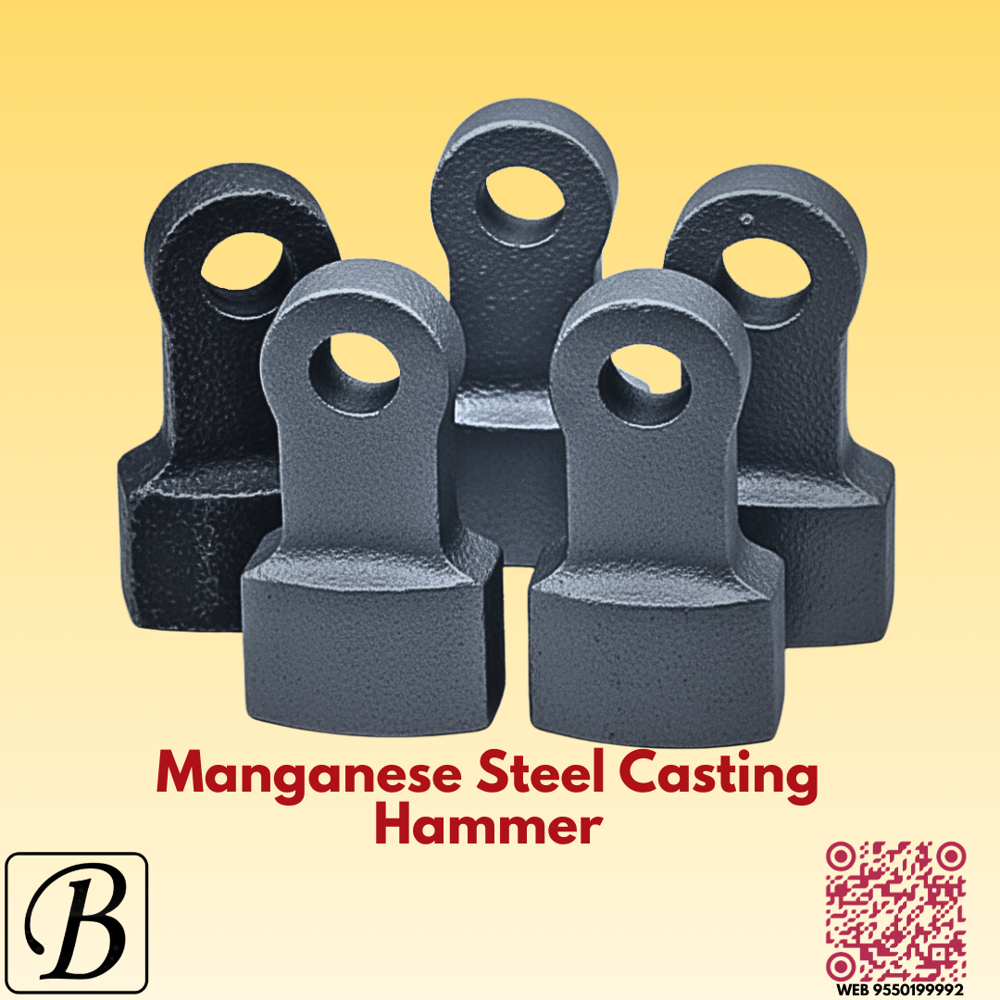 Alloy Crusher Hammer - Manganese Steel, Standard Size, Grey Color - Painted Surface, Coated Finish For Enhanced Durability
