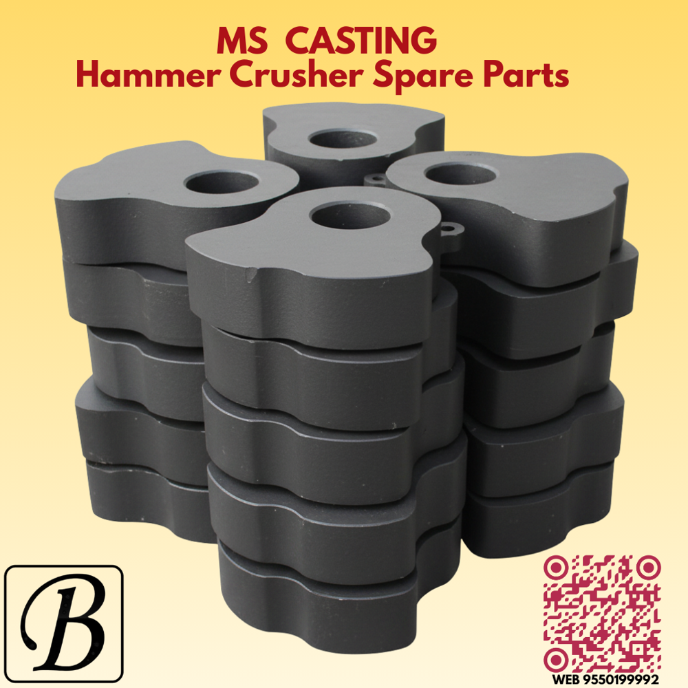 Alloy Crusher Hammer - Manganese Steel, Standard Size, Grey Color - Painted Surface, Coated Finish For Enhanced Durability