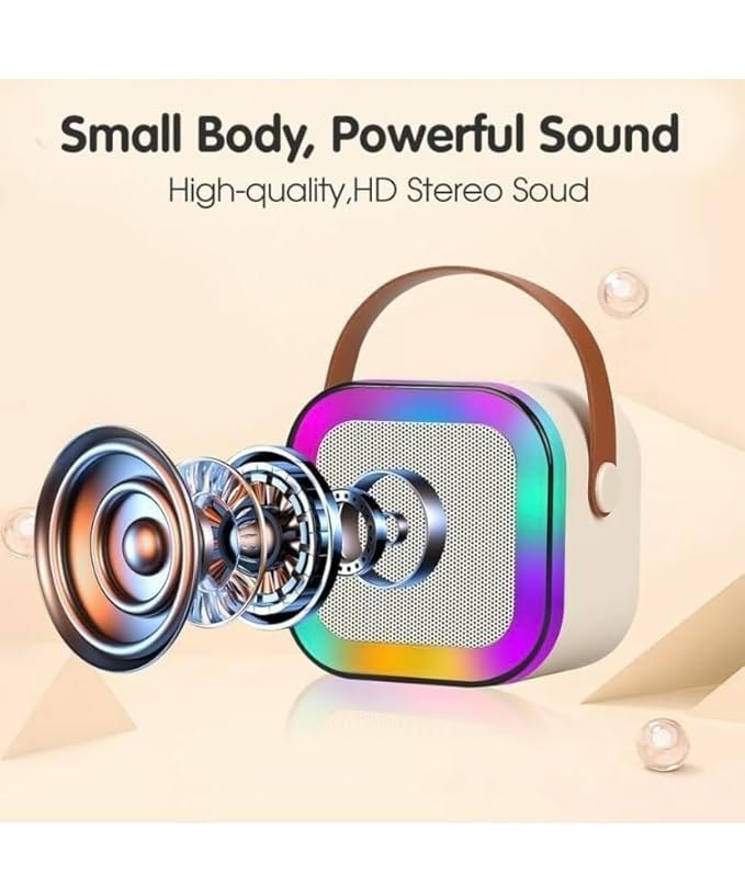 Portable Speaker With Mic - Color: White