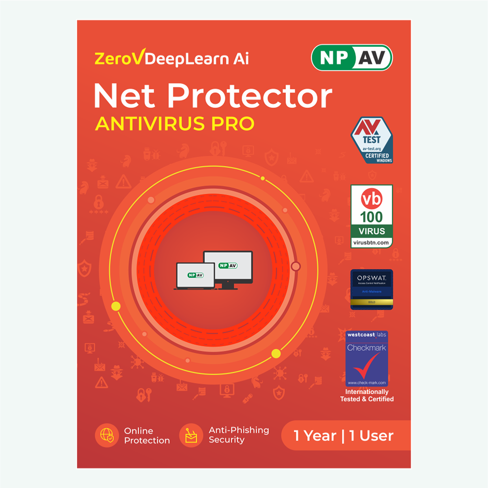Net Protector Antivirus - Pro 2026 | 1 User - 1 Year with ZeroVDeepLearn Ai