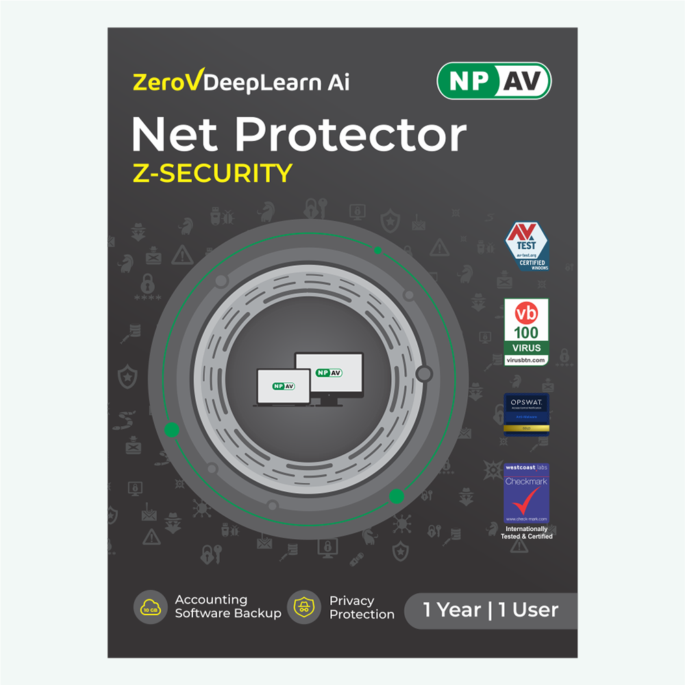 Net Protector Antivirus for PC Z Security 2026 / npav antivirus 2026, 1 User 1 year 