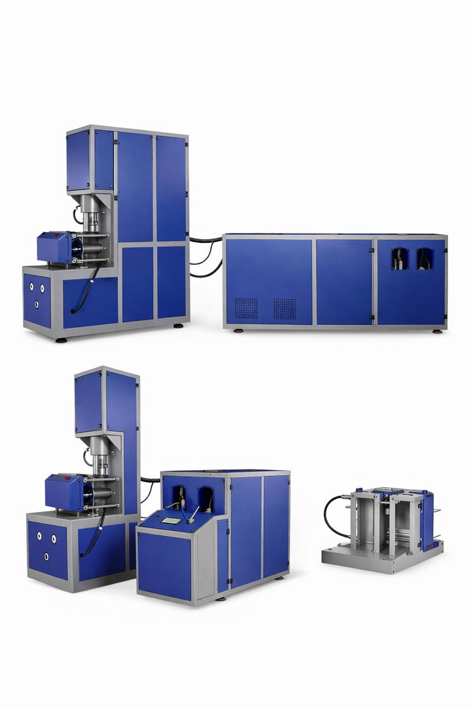Bottle Molding Machine - Steel Material, Automatic Operation, Blue Color, 240-415 Volt Power | Non-computerized Design, Energy-efficient Molding