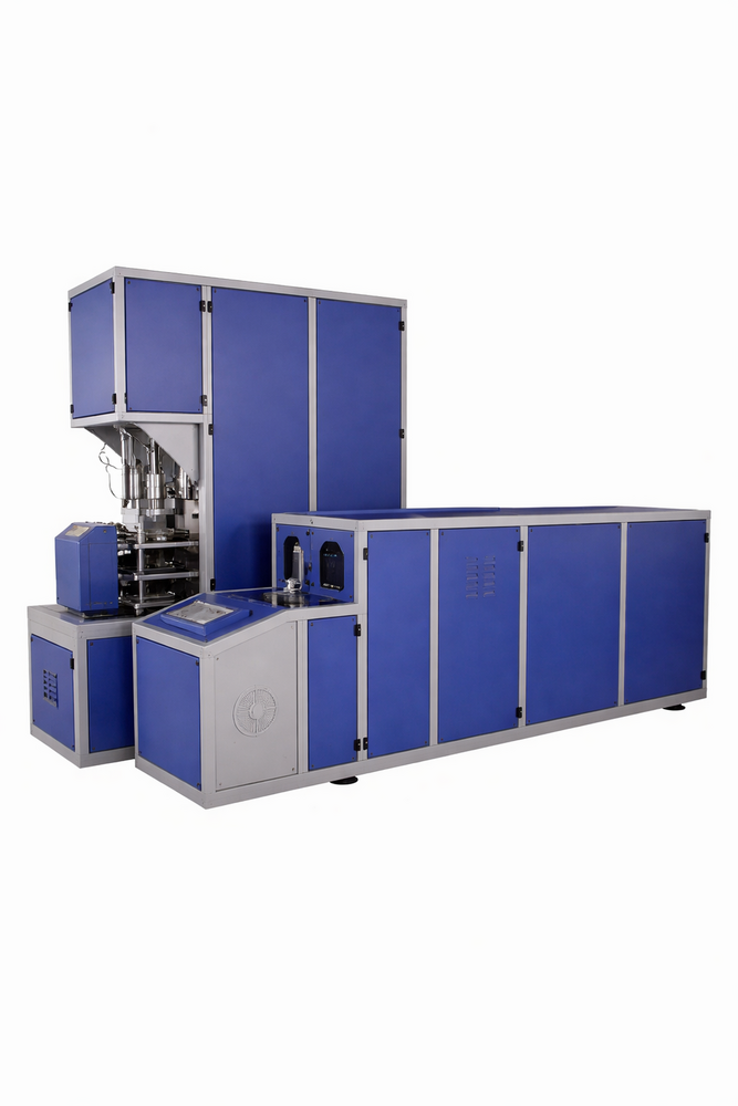 Bottle Molding Machine - Steel Material, Automatic Operation, Blue Color, 240-415 Volt Power | Non-computerized Design, Energy-efficient Molding