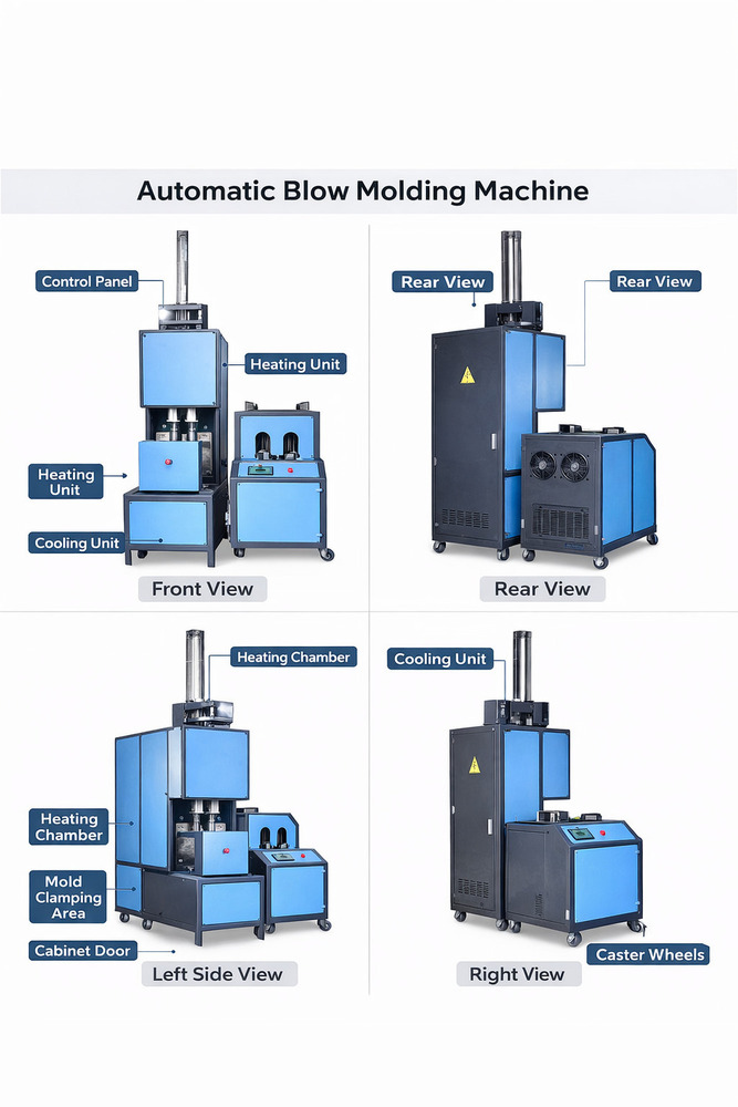 Ms Pet Bottle Making Machine - Mild Steel Heavy Duty Automatic Pet Bottle Manufacturing Equipment With Magnetic Technology