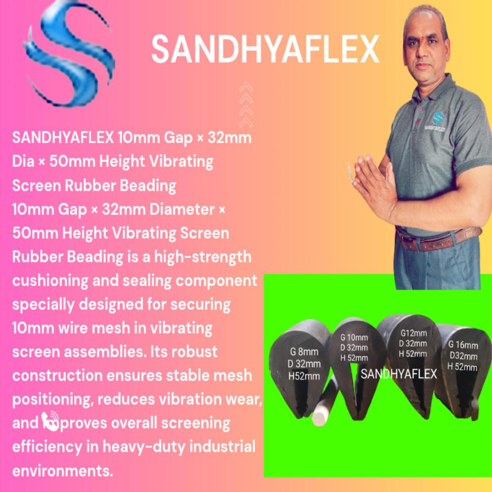 10mm Gap Vibrating Screen Rubber Beading