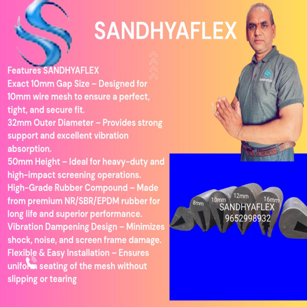 10mm Gap Vibrating Screen Rubber Beading