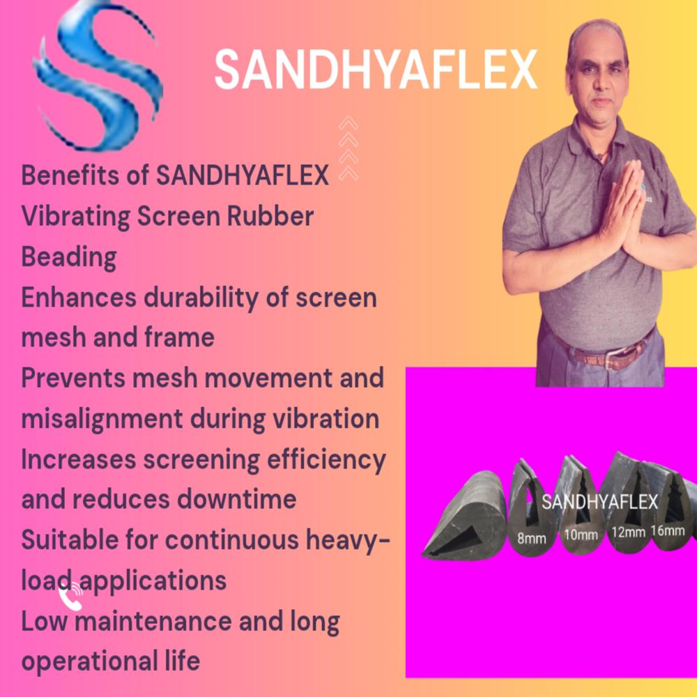 10mm Gap Vibrating Screen Rubber Beading - Premium Rubber, Custom Length, Black | Tear Resistant, Uv And Ozone Resistant, Easy Install