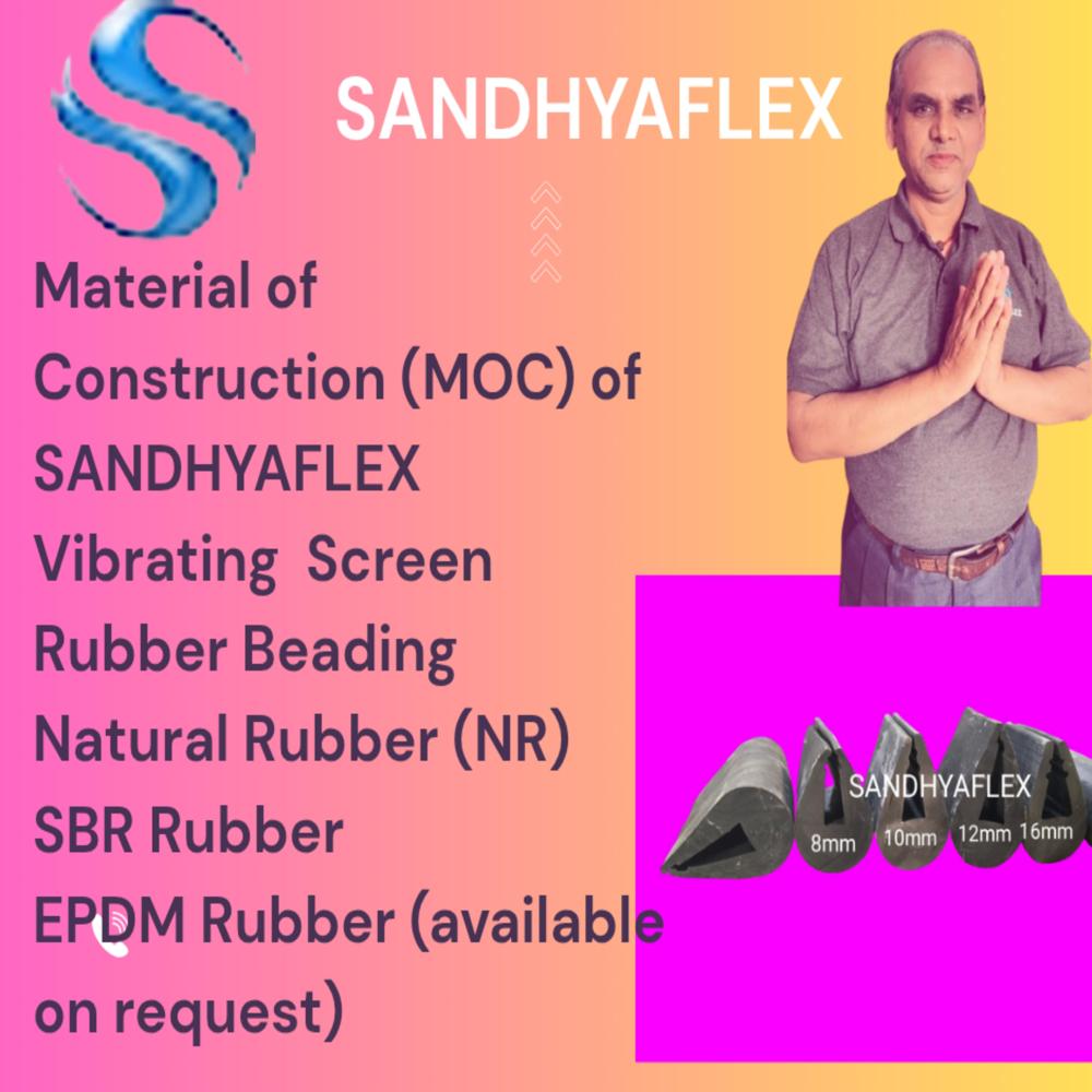 10mm Gap Vibrating Screen Rubber Beading - Premium Rubber, Custom Length, Black | Tear Resistant, Uv And Ozone Resistant, Easy Install