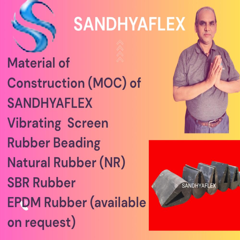 10mm Gap Vibrating Screen Rubber Beading - Premium Rubber, Custom Length, Black | Tear Resistant, Uv And Ozone Resistant, Easy Install