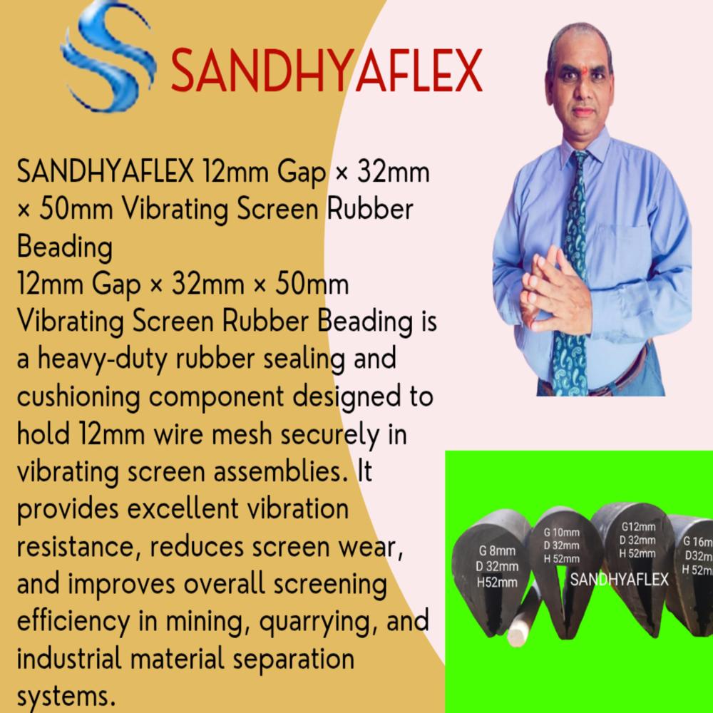 12mm Gap Vibrating Screen Rubber Beading - Cage Material: Custom