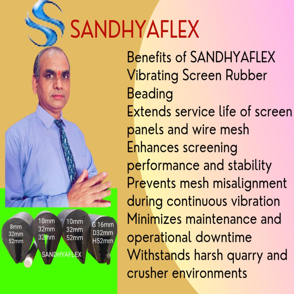 12mm Gap Vibrating Screen Rubber Beading