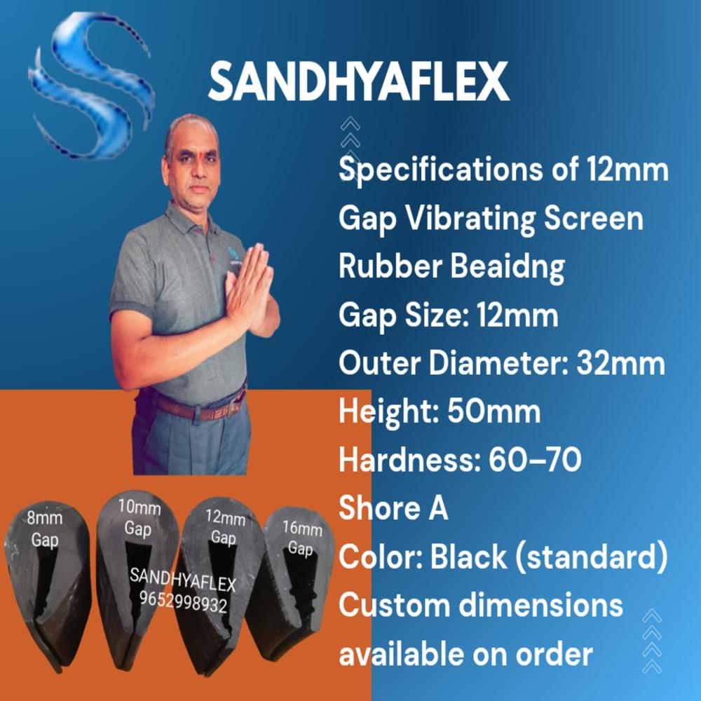 12mm Gap Vibrating Screen Rubber Beading 