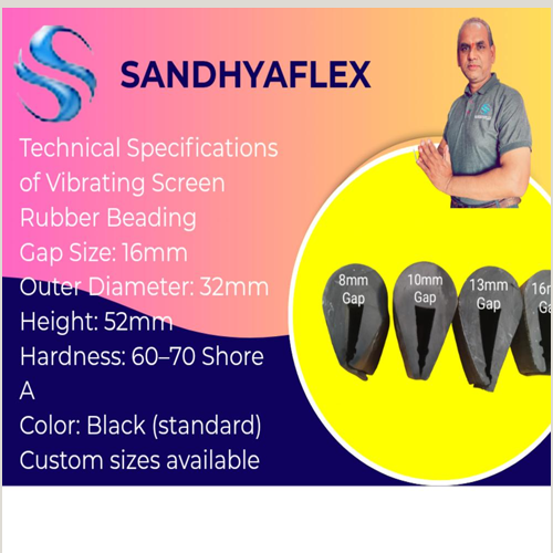 16mm Gap Vibrating Screen Rubber Beading