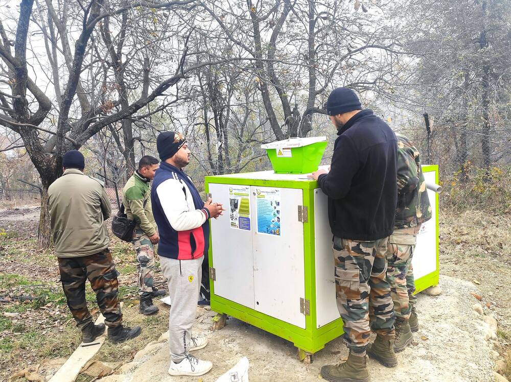 Fully Automatic Organic Waste Composting System, 100 kg/day, 24-hr cycle with Inbuilt Shredder Unit