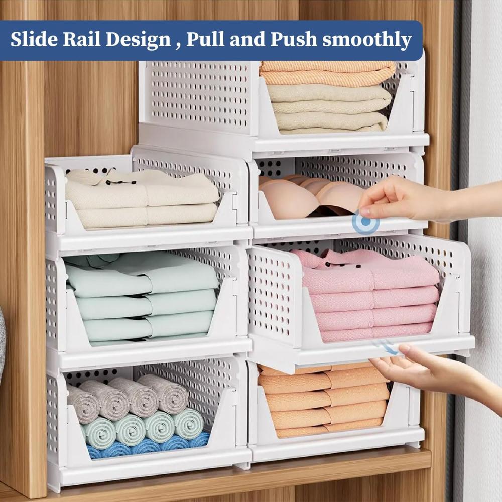 Plastic Stackable Closet Organizer
