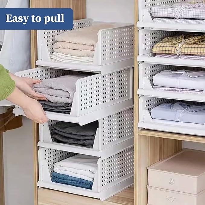 Plastic Stackable Closet Organizer