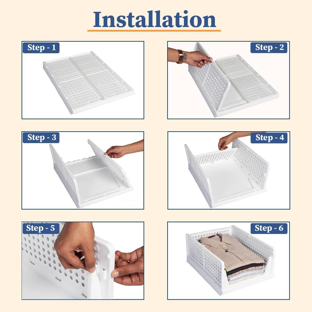 Plastic Stackable Closet Organizer