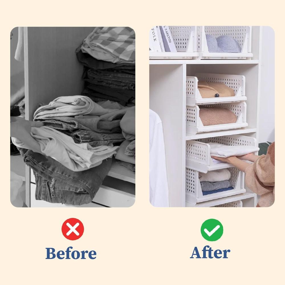 Plastic Stackable Closet Organizer