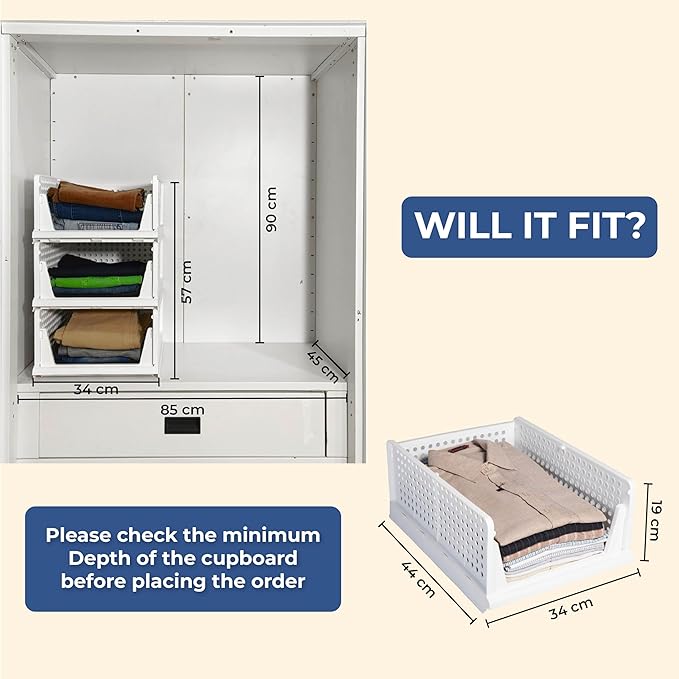 Plastic Stackable Closet Organizer