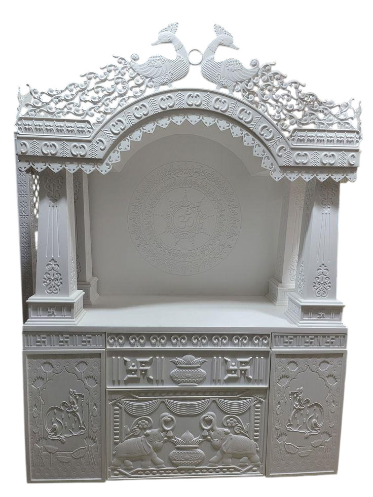 सफेद संगमरमर का घर का मंदिर