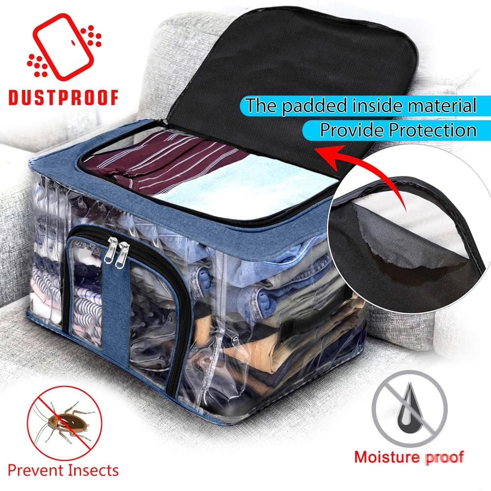 66L Transparent Cloth Storage Bag 