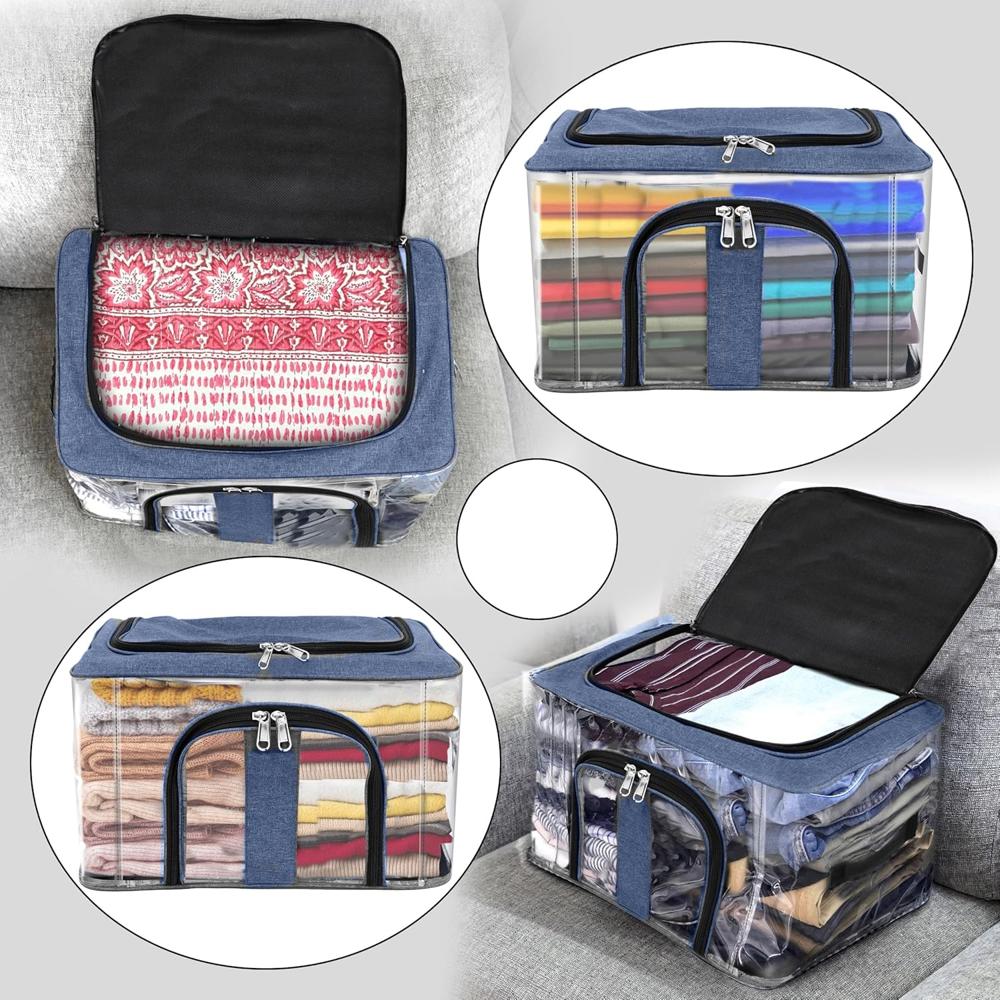 66L Transparent Cloth Storage Bag 