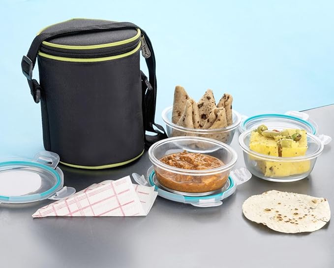 Premium Glass Lunch Box - Capacity: 1000 Milliliters Ltr