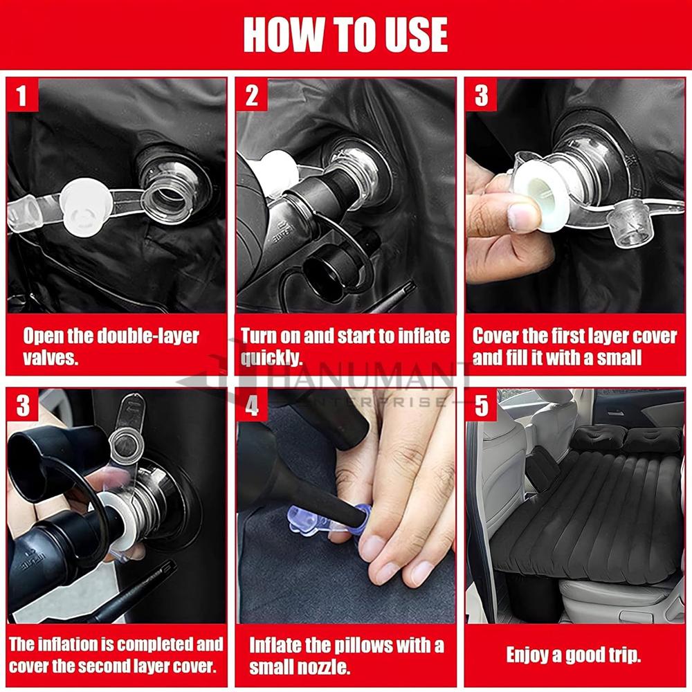 Premium Car Inflatable Bed with Pump 