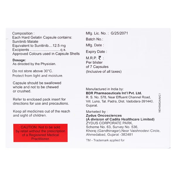 Nitnib 12.5 mg Capsule