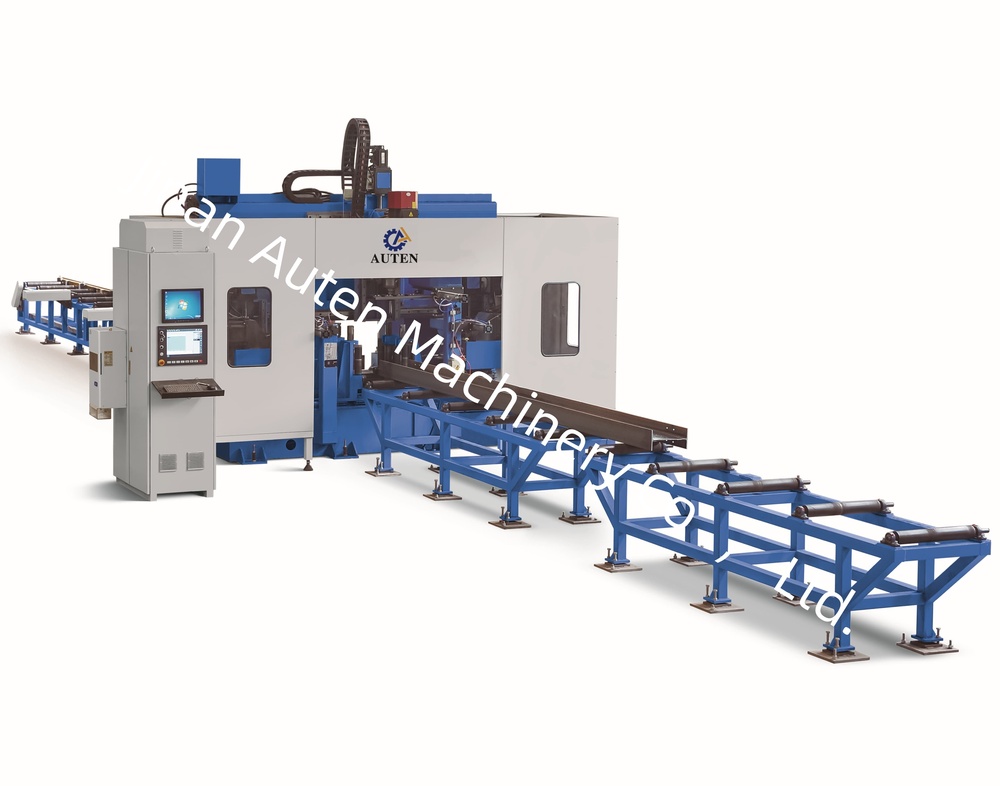 CNC Beam 3D Drilling Machine BT40 Spindles For Steel Structure Application