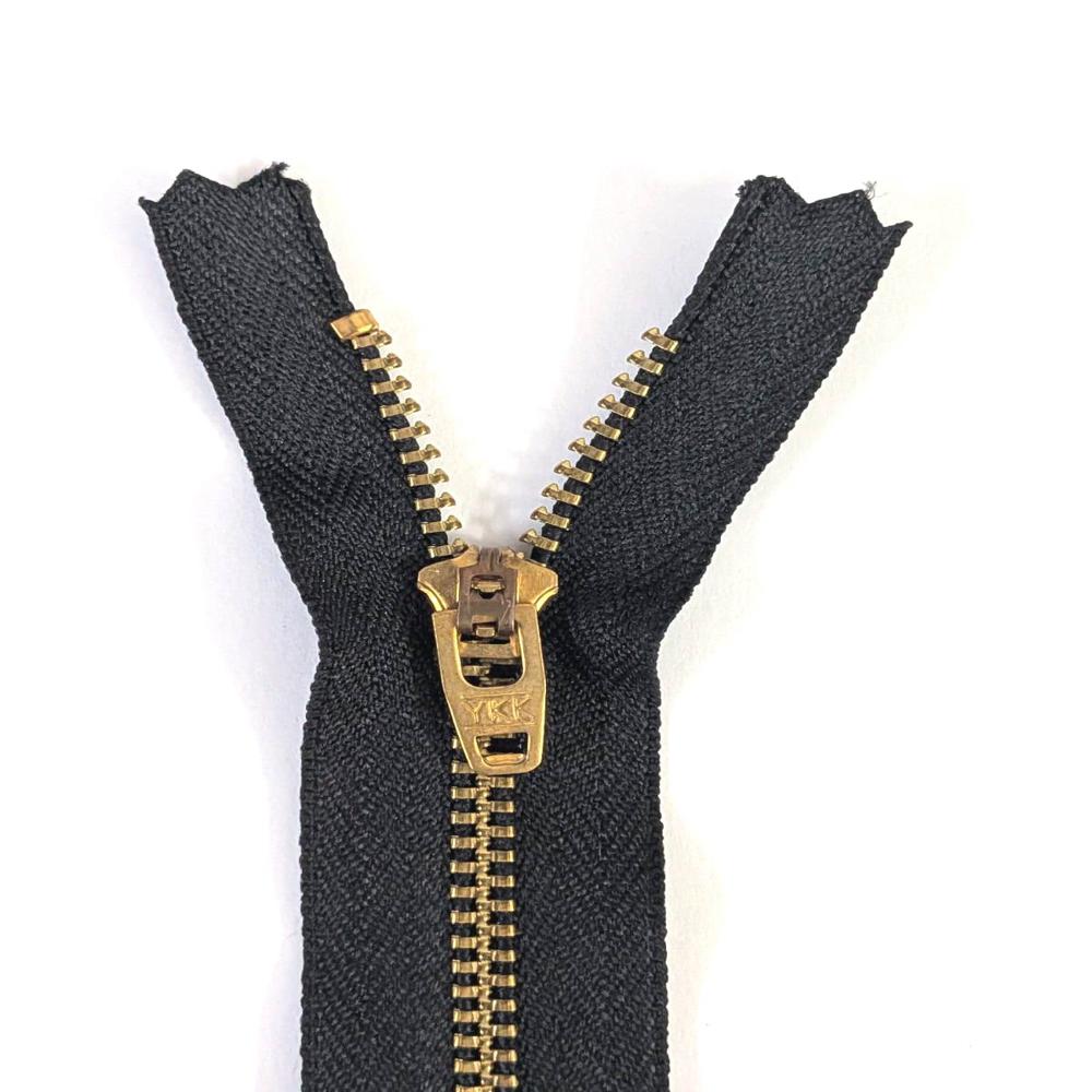 YKK YGRC-36 Golden Brass Close End Zipper with Auto Lock Slider